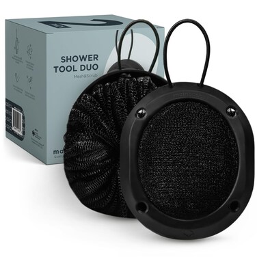 MainBasicsMainBasics Shower Tool Duo 21 Shower Loofah Sponge and Exfoliating Body Scrubber 2 Pack