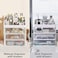 Makeup Organizer with 3 Drawers Cosmetic Display Cases Makeup Storage Box 3 Drawers white