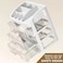 Makeup Organizer with 3 Drawers Cosmetic Display Cases Makeup Storage Box 3 Drawers white