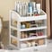 Makeup Organizer with 3 Drawers Cosmetic Display Cases Makeup Storage Box 3 Drawers white