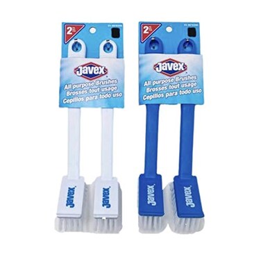 JAVEXAll Purpose Scrub Brush Blue  White Lot of 2 Sets of Brushes