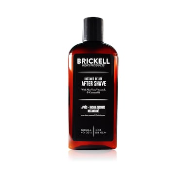 Brickell Mens Products Instant Relief Aftershave for Men Natural and Organic Soothing After Shave Balm to Prevent Razor Burn 4 Ounce Scented