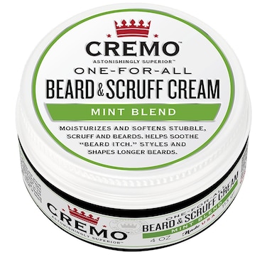 Cremo Beard  Scruff Cream Wild Mint 4 Ounce Pack of 1  Soothe Beard Itch Condition and Offer LightHold Styling for Stubble and Scruff Product Packaging May Vary