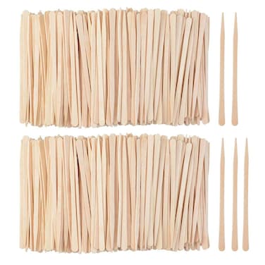 1200 Pack Wooden Waxing Sticks Wax Spatulas Sticks Small Wax Applicator Sticks Wood Craft Sticks Spatulas Applicator for Hair Eyebrow Nose Removal Without Handle
