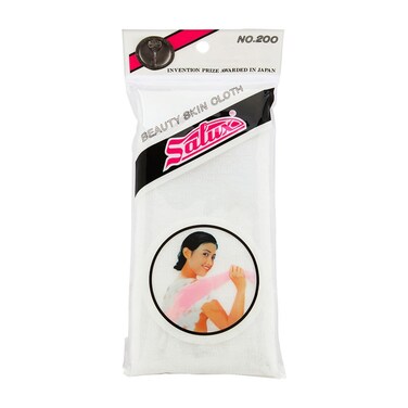 Salux Nylon Japanese Beauty Skin Bath Wash ClothTowel  White