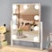 Vanity Mirror with LightsLighted Vanity Mirror with 9 Dimmable Bulbs for Dressing Room  Bedroom 3 Color Lighting Modes Detachable 10x Magnification 360Ratation