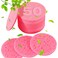 50Count Compressed Facial Sponges for Estheticians 100 Natural Cellulose Professional Cosmetic Spa Sponges for Face Cleansing Massage Pore Exfoliating Mask Makeup Removal Pink