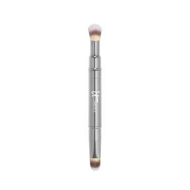 It CosmeticsHeavenly Luxe Dual Airbrush Concealer Brush 2  DualEnded 2in1 Brush for Liquid  Cream Concealer  Buff Away Imperfections  With AwardWinning Heavenly Luxe Hair Silver