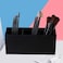 Weiai Black Makeup Brush Holder Organizer 3 Slot Acrylic Cosmetics Brushes Storage Solution