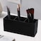 Weiai Black Makeup Brush Holder Organizer 3 Slot Acrylic Cosmetics Brushes Storage Solution