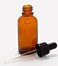 12 Amber 1 oz Glass Bottles with Glass Eye Droppers