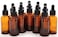 12 Amber 1 oz Glass Bottles with Glass Eye Droppers