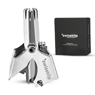 SwissklipHuman Power Nose Hair Trimmer for Men I Manual Nose Hair Trimmer for Women I Stainless Steel Nose Hair Remover for Men  Women I Easy to Use Ear Hair Trimmer I Keep Your Nose Neat and Clean