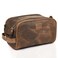 LEATHER VILLAGE Premium Leather Toiletry Travel Pouch With Waterproof Lining  Brown  KingSize Handcrafted Vintage Dopp Kit Bag