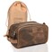 LEATHER VILLAGE Premium Leather Toiletry Travel Pouch With Waterproof Lining  Brown  KingSize Handcrafted Vintage Dopp Kit Bag