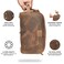 LEATHER VILLAGE Premium Leather Toiletry Travel Pouch With Waterproof Lining  Brown  KingSize Handcrafted Vintage Dopp Kit Bag