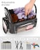 Makeup Brush Case Large Makeup Brush Holder Professional Makeup Artist Travel Case Clear Waterproof Cosmetic Organizer Bag Full Open Easy to Access with Adjustable Strap and Dividers