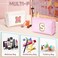 Preppy Makeup Bag Personalized Initial Bags with Zipper Cute Makeup Pouch PU Leather Waterproof Cosmetic Bag Birthday Gift For Daughter Preppy Things For Girls Letter A