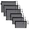 HRX PackageNylon Mesh Cosmetic Zipper Bags 6PCS Black Makeup Pouches Travel Organizer Case for Purse Diaper Bag A5 x 3pcs A6 x 3pcs