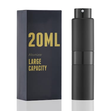 20ML Perfume Atomizer Travel Cologne Spray Bottle Mini Empty Sprayer Dispenser Black 1PCS