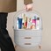 MASSYEgg ShapeOval Makeup Storage Box Countertop Portable Vanity Cosmetics Organizer Preppy