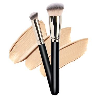 Makeup Brushes DPOLLA Pro Foundation Brush and Flawless Concealer Brush Perfect for Any Look Premium Luxe Hair Contour Brush Perfect for Blending LiquidBuffingCreamSculptingMineral Makeup