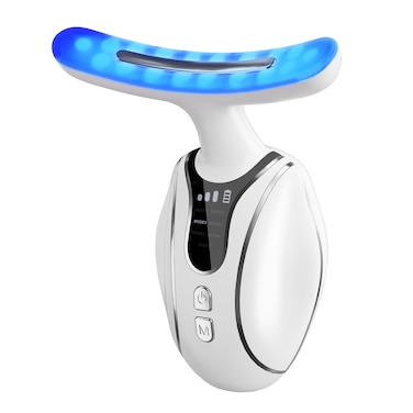Neck Face MassagerElectric Massager7 Color Face Neck Massager for Skin Care Multifunctional Facial Massager Tool with NonSlip Design White