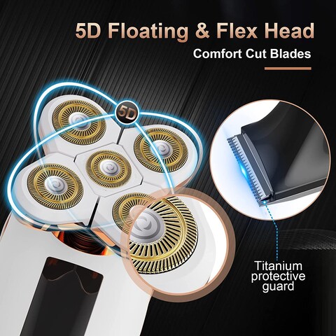 2in1 Electric Razors for Women WetDry 5D Razor  Hair Trimmer with USB Adapter  Charging Cable5D Rechargeable Rotary Shaver with LithiumIon Battery Water Resistant Grooming Kit