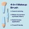 ALLEYOOPMultiTasker 4in1 Makeup Brush  AllinOne MultiTasking Blending Sponge Eyeshadow Eyebrow  Liner Blush  Bronzer Brush  OntheGo Makeup Applicator Tool  Vegan  TravelFriendly