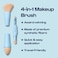 ALLEYOOPMultiTasker 4in1 Makeup Brush  AllinOne MultiTasking Blending Sponge Eyeshadow Eyebrow  Liner Blush  Bronzer Brush  OntheGo Makeup Applicator Tool  Vegan  TravelFriendly