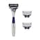 Harrys Razors for Men 1 Handle Chrome Edition and 3 Razor Blade Refills with German Engineered 5Blade Technology Stocking Stuffer For Men