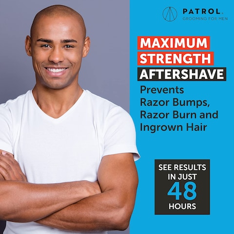 Bump Patrol Maximum Strength Aftershave Formula  After Shave Solution Eliminates Razor Bumps and Ingrown Hairs  4 Ounces