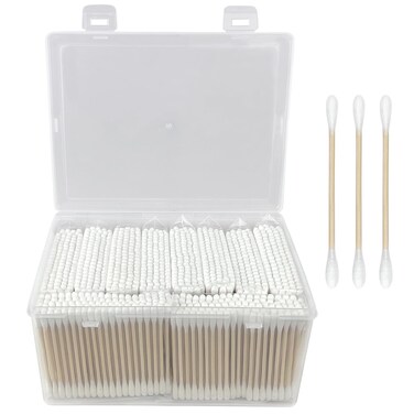 Bamboo Cotton Swabs 1000 Count  DoubleTipped Organic Cotton Buds for Ear Cleaning Makeup Application and Personal Hygiene  Ideal for Home Use Makeup Artists and Pet Care