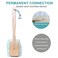 MrCuishop2 Pack Natural Exfoliating Loofah luffa loofa Bath Brush On a Stick  with Long Wooden Handle Back Brush for Men  Women  Shower Sponge Body Back Scrubber