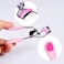 Stainless Steel Eyelash Curler with Builtin Comb Pinch PainFree Suitable for Any Eye Shapes and Sizes with 5 Silicone Refill Pads Light Pink