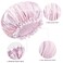 Aquior Shower Caps Reusable Shower Cap for Women Double Layer Waterproof Hair Cap Large Size for All Hair Lengthsfor Girls Spa Home Salon Use Pink Cloud