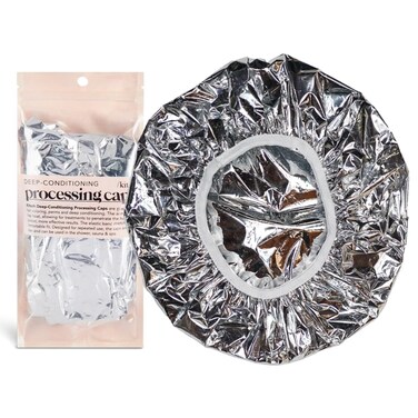 Kitsch Aluminum Foil Hair Heat Cap for Deep Conditioning  Reusable Heating Cap for Deep Conditioner Tin Foil Hat  Deep Conditioning Heat Cap for Hair Treatments Processing Cap for Hair Foil Cap