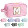 YOOLIFE Gifts for Teen Girls  Teen Girl Gifts Trendy Stuff 5 6 7 8 9 10 11 12 13 14 15 16 Year Old Girl Birthday Gifts Teenage Girl Gifts Monogram Initial Makeup Toiletry Bag for Teen Girls Kids M