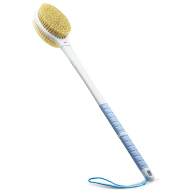 Shower Brush with Soft and Stiff Bristles205 Extra Long Handle DualSided Back Scrubber Bath Brush Body Exfoliator for Wet or Dry Brushing EXTRA LONG HANDLE