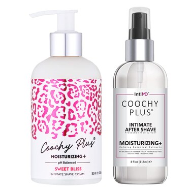 Coochy Plus Intimate Shaving Complete Kit  SWEET BLISS  Organic After Shave Protection Soothing Moisturizer Mist  Antioxidant Formula Prevents Razor Burns Itchiness  Ingrown Hairs
