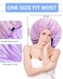 Aquior Shower CapExtra Adjustable Shower Caps for Women DoubleLayer Waterproof Reusable Hair Cap Large Size Hair Cap for All Hairfor Girls Spa BathSoft and Comfortable Purple