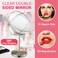 ALHAKIN Magnifying Makeup Mirror 8Inch Double Sided Vanity Tabletop Mirror with 10X Magnification Nickel Finished
