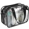 Auseibeely Clear Cosmetics Bag Toiletry Bag Large Clear Travel Bag for Toiletries Waterproof  Draining Transparent Makeup Bag Tote Bag Carry On Airport Airline Compliant Bag for Men Women