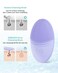 EZBASICSFacial Cleansing Brush Made with Ultra Hygienic Soft Silicone Waterproof Sonic Vibrating Face Brush for Deep Cleansing Gentle Massaging Inductive Charging Violet1 Pack5 Speed Settings
