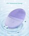 EZBASICSFacial Cleansing Brush Made with Ultra Hygienic Soft Silicone Waterproof Sonic Vibrating Face Brush for Deep Cleansing Gentle Massaging Inductive Charging Violet1 Pack5 Speed Settings
