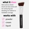 Angled Blush Brush for Cheeks  Bronzing Brush for Liquid Cream Mineral Powder Makeup Bronzer Contour Brush Synthetic Kabuki Brush by Beauty Junkees