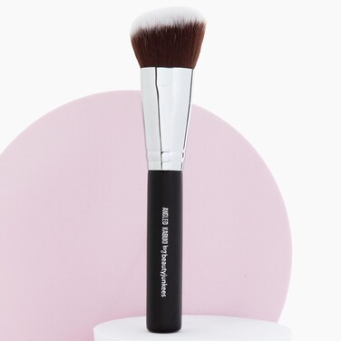 Angled Blush Brush for Cheeks  Bronzing Brush for Liquid Cream Mineral Powder Makeup Bronzer Contour Brush Synthetic Kabuki Brush by Beauty Junkees