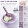 Makeup Brush Cleaner Mat 3 in 1 Silicone Makeup Brush Cleaner Bowl Cosmetic Brushes Cleaning Tool Organizer for Storage and Air DryKhkai