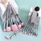 Bueart Design Elegant pink Ultra soft labeled Makeup Brushes Sets with Brush Holder makeup brush set with Foundation Powder blush blending contour Brush 15Pcs Silver PinkHolder