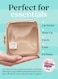 Embla Clear Cosmetic Bag Makeup Bag Clear Zipper Pouch Cosmetics Bags Cute Womens Make Up Pouches Clear Toiletry Travel Bag Tote Preppy Purse Cosmetic Organizer Mini Small Large Makeup Bags Sand